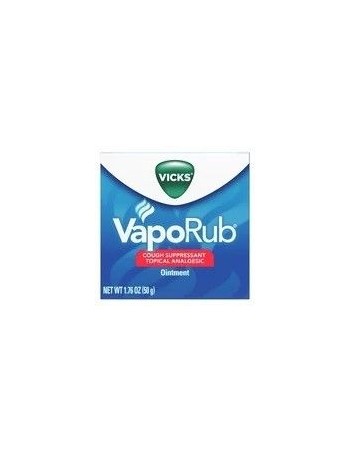 Vicks VapoRub, original, supresor de la tos, masaje torácico tópica y ungüento analgésico, 1,76 oz