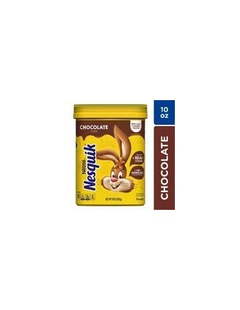 Mezcla de bebidas en polvo con sabor a chocolate Nesltle Nesquik, 10 oz, lata