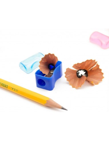 1 Afilador de lápices de plástico en miniatura de colores para la escuela
