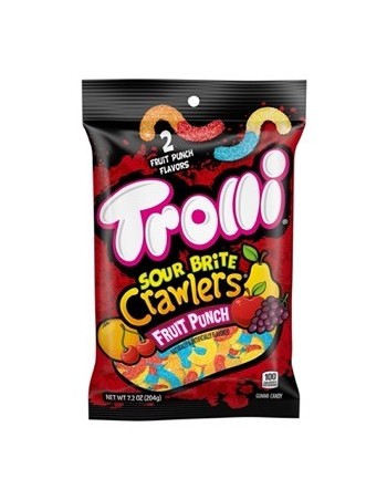 Trolli Fruit Punch Sour Brite Crawlers Candy, 7.2 oz