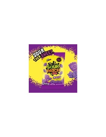 SOUR PATCH KIDS Caramelo suave y masticable de uva, 8.02 oz