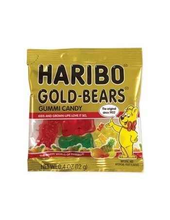 Haribo Goldbears Original Gummy Bear Treat Packs, 0.5 oz