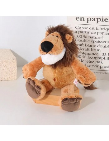 Juguete de peluche de animales del bosque, muñeco de León