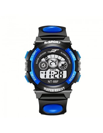 Reloj Azul Electrónico Bonito E Informale Para Niños Y Niñas