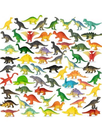 78 piezas de juguetes de figuras de dinosaurios de plástico