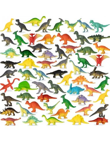 78 piezas de juguetes de figuras de dinosaurios de plástico