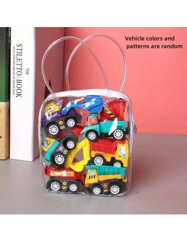 1 Bolsa 6 Juegos De Autos Modelo De Vehículo  De Ingeniería Inercial, Juguetes Para Niños