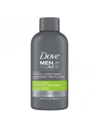 Dove Men+Care Engrosamiento fresco y limpio Acondicionador 2 en 1 Shampoo Plus, 3 fl oz. ( pequeño)