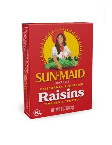 Pasas Sun-Maid California Sun-Dried Raisins, Dried Whole Fruit, 1 oz, 6 Ct