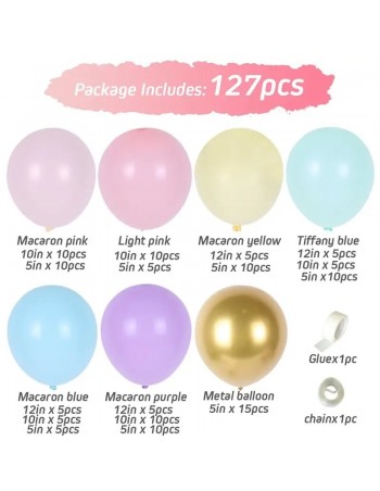 Suministros de globos para fiesta de boda 127 pcs