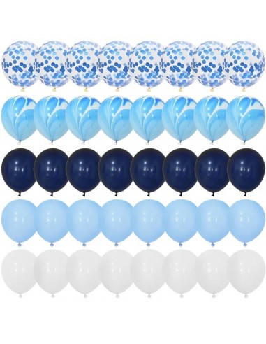 Juego de globos 40 uds, azules de piezas