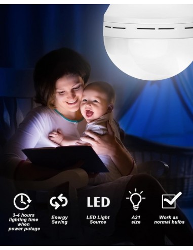 Bombillas recargables LED con gancho para bombillas LED para