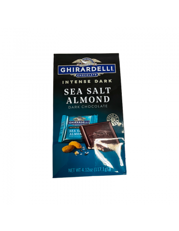 Ghirardelli Intense Dark Sea Salt Almond Chocolate - 4.12 oz (117.1g)