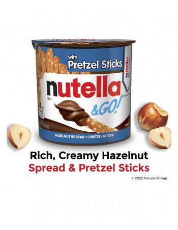 Nutella & GO! Hazelnut and Cocoa Spread with Pretzel Sticks, 1.9 oz,