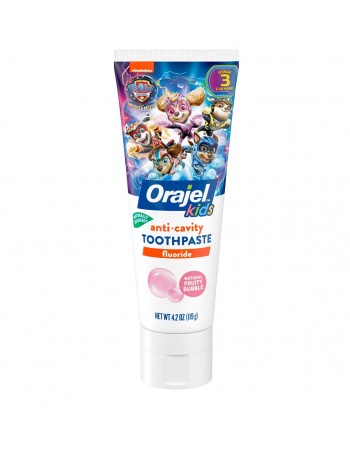 Orajel Kids Paw Patrol Natural Fruity Bubble Anticavity Toothpaste 119g