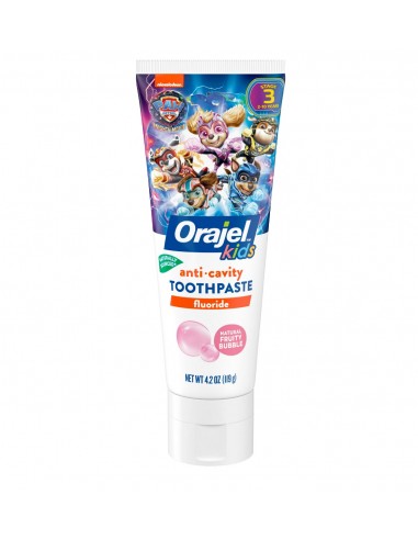 Orajel Kids Paw Patrol Natural Fruity Bubble Anticavity Toothpaste 119g