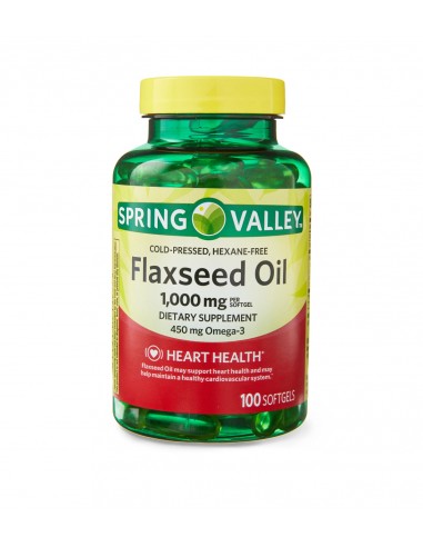 Cápsulas Blandas de Flaxeed Valley para la Salud Cardíaca, 1000 mg