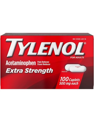 Tylenol Extra Strength Acetaminophen 500mg, 100 Caplets