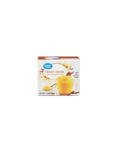 Great Value Instant Pudding & Pie Filling, French Vanilla , 3.4 oz