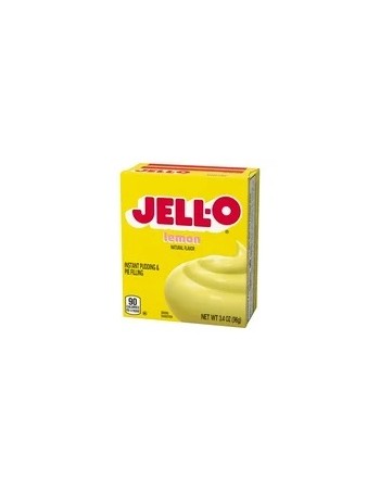 Mezcla de pudín instantáneo marca Jello sabor limón y relleno de pastel, caja de 3,4 oz