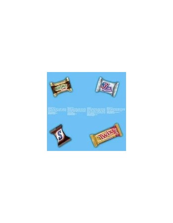 Mini barras de chocolate Snickers, Twix, Milky Way y Musketeers 4 unidades