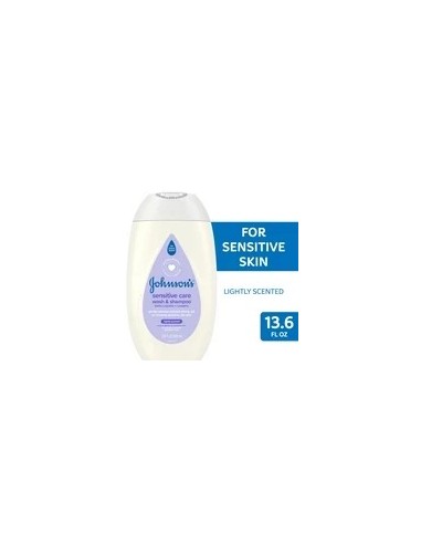 Sensitive Care Johnson's Champú y Jabón Corporal para Bebés, Ligeramente Perfumado, 13.6 oz