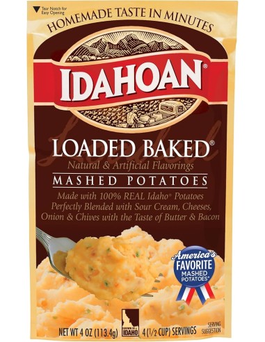 Idahoan Baked Potato Puré Loaded 4 oz Bag