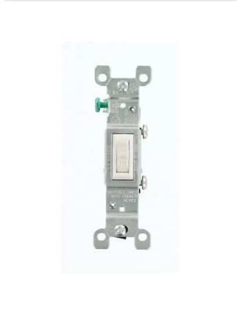 Interruptor 15A-120V AC/CA color blanco