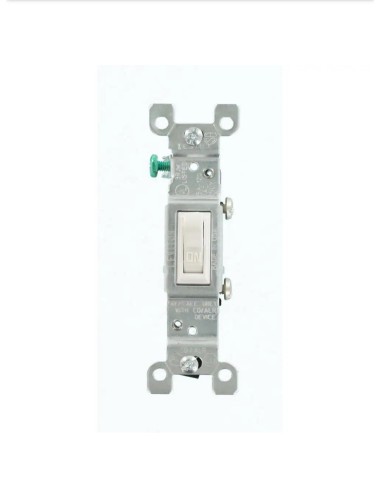 Interruptor 15A-120V AC/CA color blanco