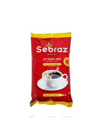 Café tostado y molido extra fuerte Sebraz 250g