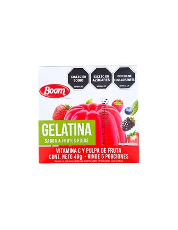 Gelatina Boom Frutos rojos 40g