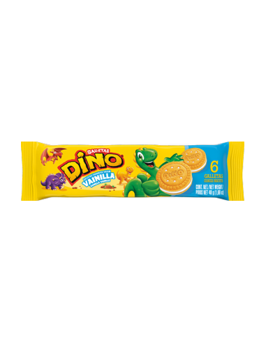 Galletas Dino Vainilla 48g