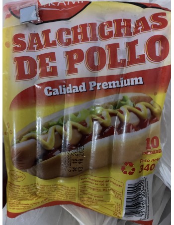 Salchichas de pollo 10 unidades