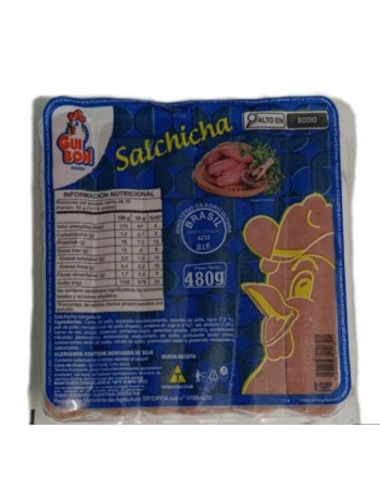 Salchicha de pollo 12u 480g